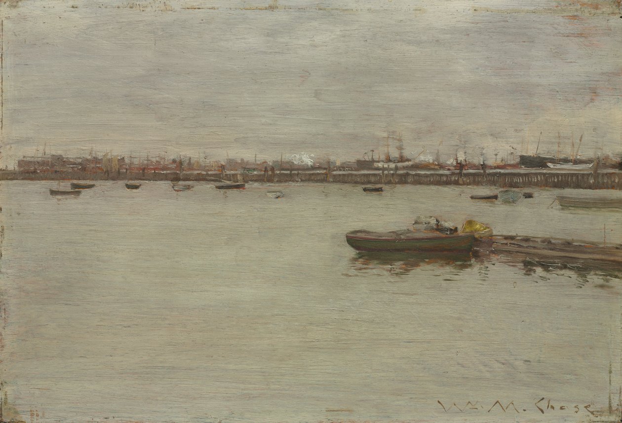 Dia cinzento na baía, c. 1886 de William Merritt Chase