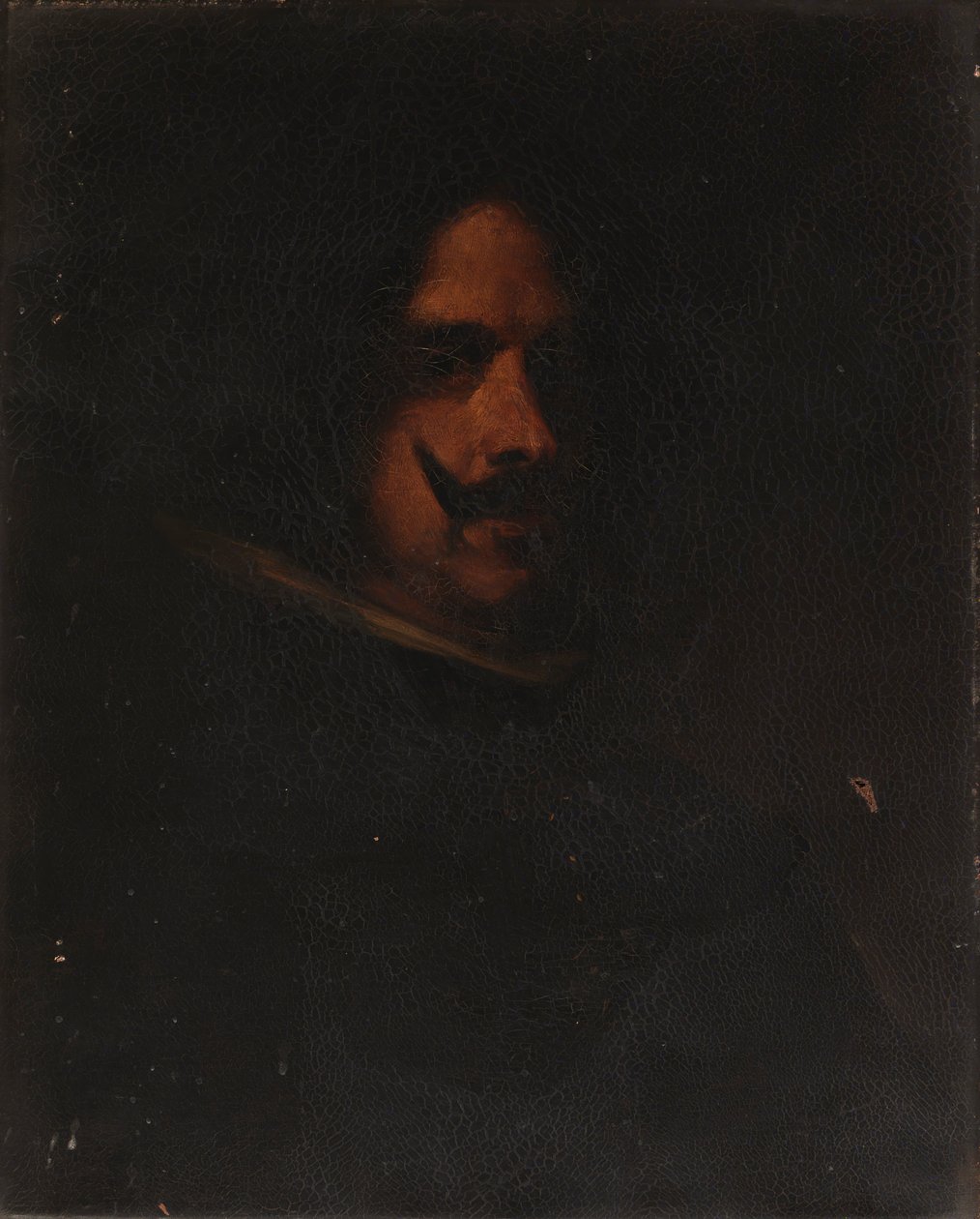 Chefe de um homem, ca. 1872-1879. de William Merritt Chase
