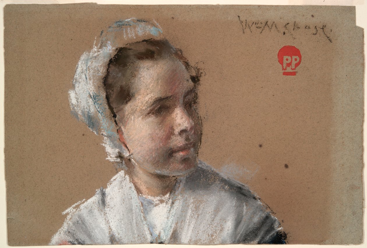 Cabeça de uma jovem de William Merritt Chase