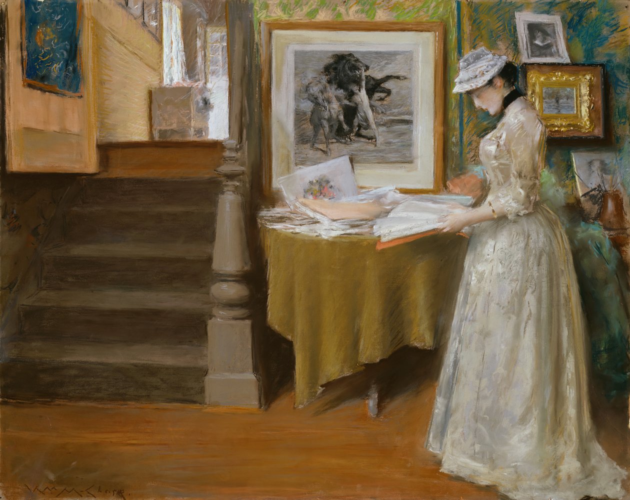 No Estúdio, c. 1892-1893. de William Merritt Chase
