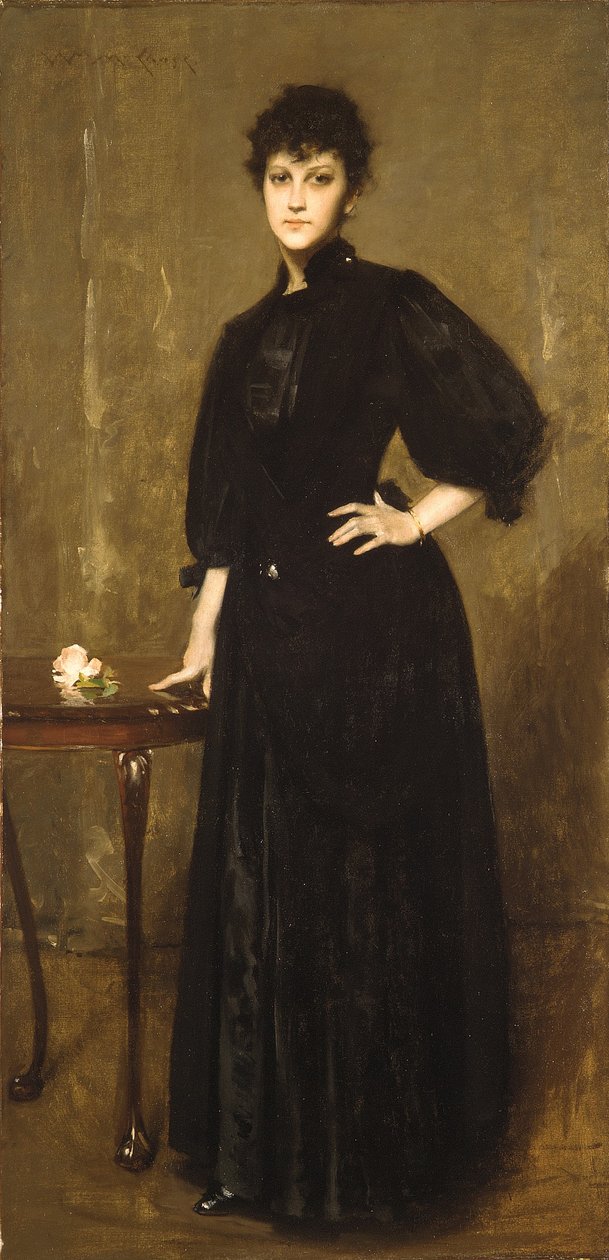 A Senhora de Preto de William Merritt Chase