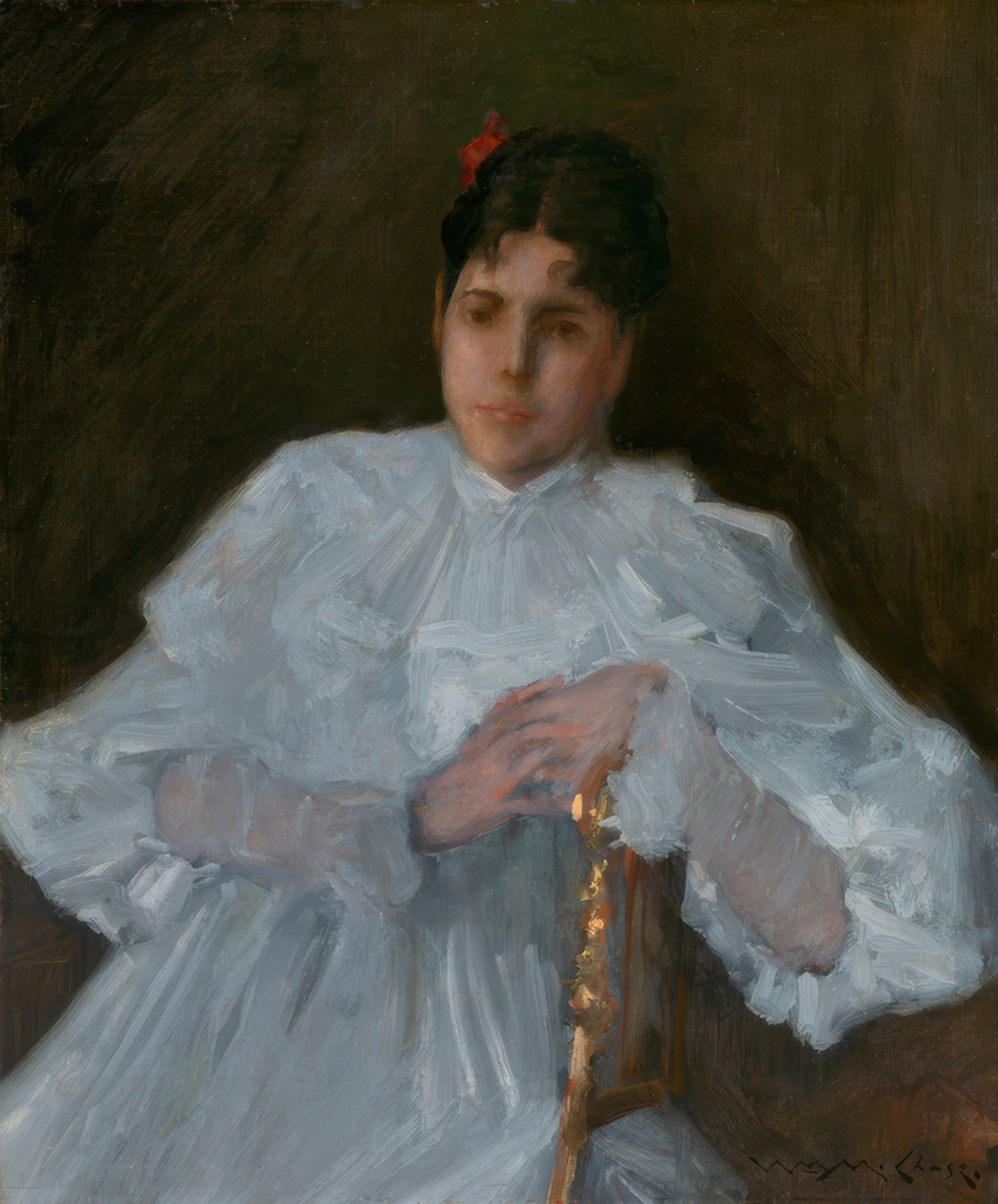 Menina de branco de William Merritt Chase