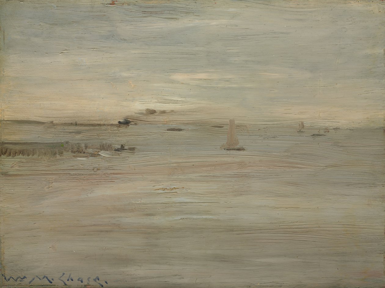 Marinha, c.1888 (óleo sobre madeira) de William Merritt Chase