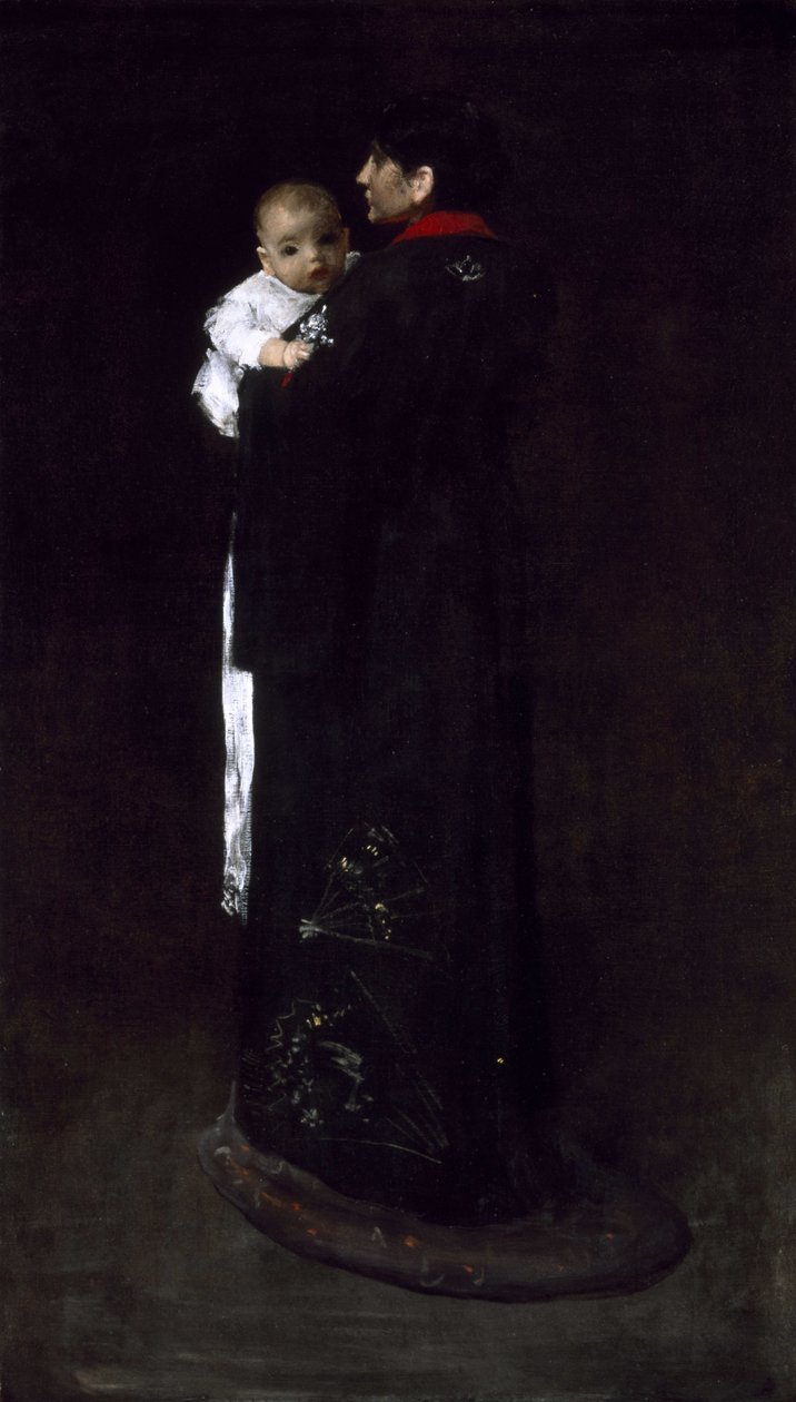 Mãe e filho (O primeiro retrato) de William Merritt Chase