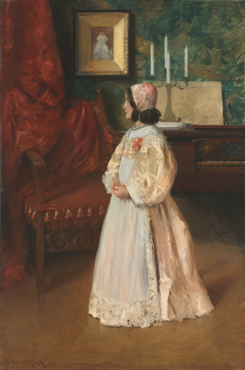 Retrato de minha filha Alice, c.1895 (óleo sobre tela) de William Merritt Chase