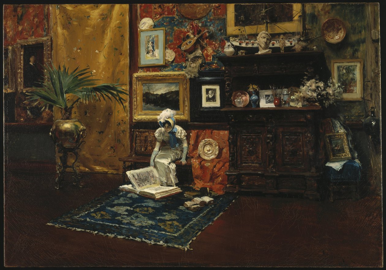 Interior de estúdio de William Merritt Chase