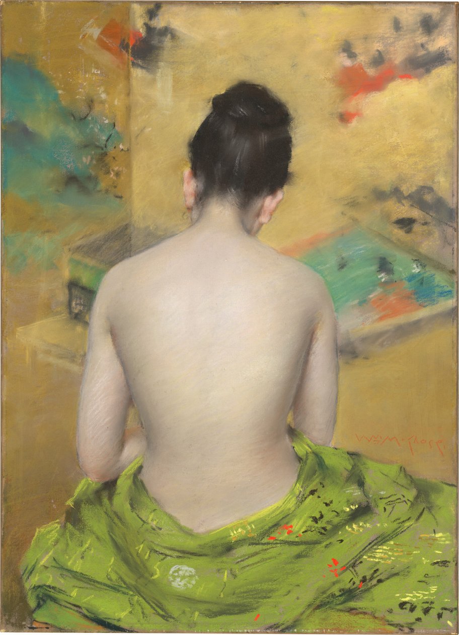 Estudo da Cor da Carne e Dourado de William Merritt Chase
