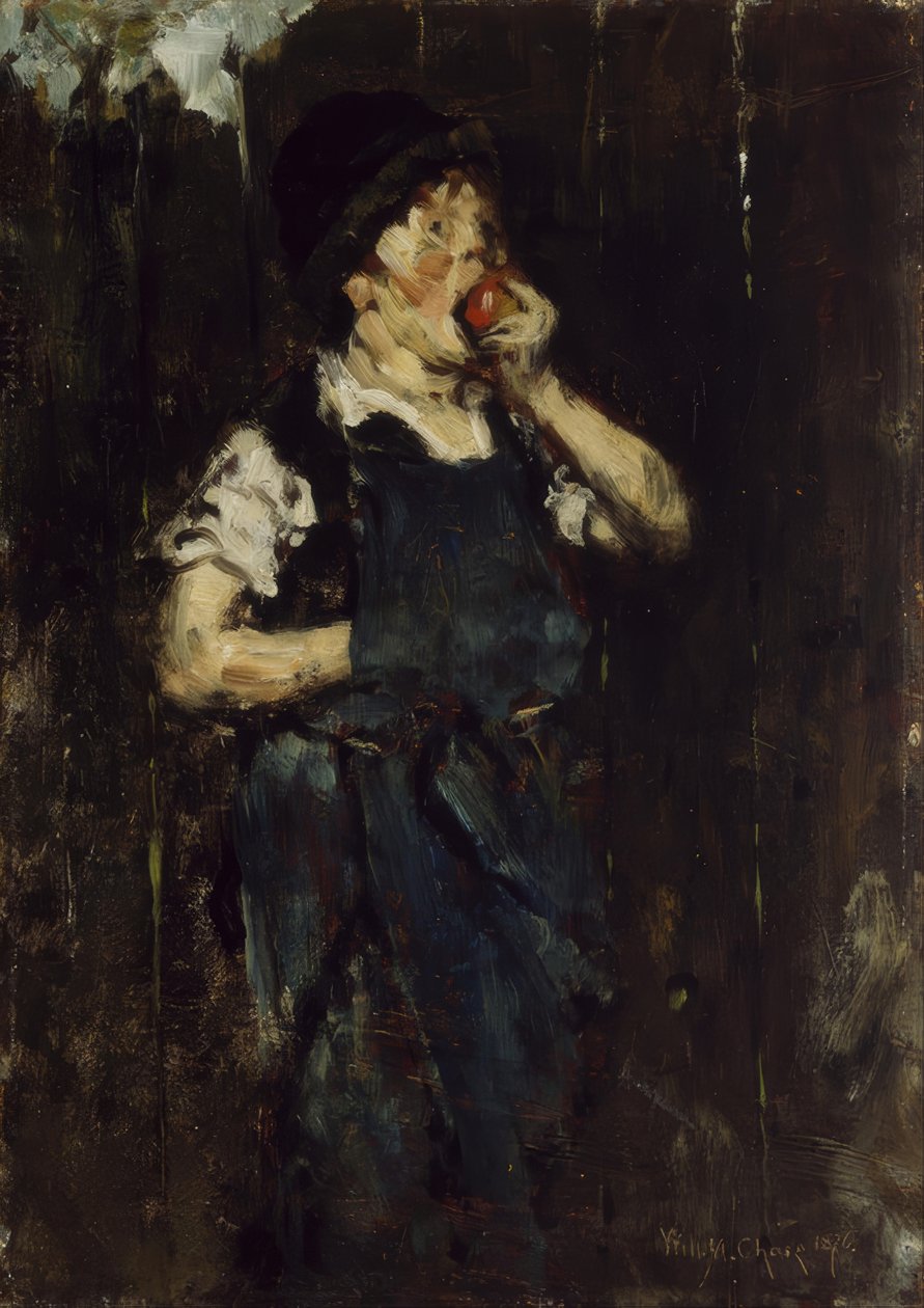 O Aprendiz (Rapaz com Maçã) de William Merritt Chase