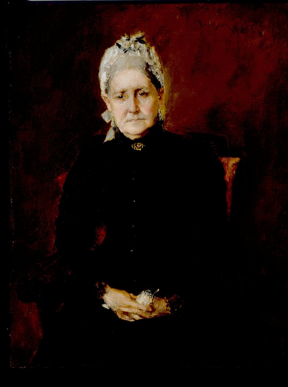 A Mãe do Artista, Sarah Swaim Chase (óleo sobre tela) de William Merritt Chase
