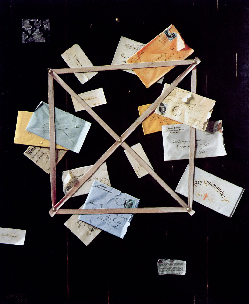 Carta do Sr. Huling Rack de Imagem de William Michael Harnett
