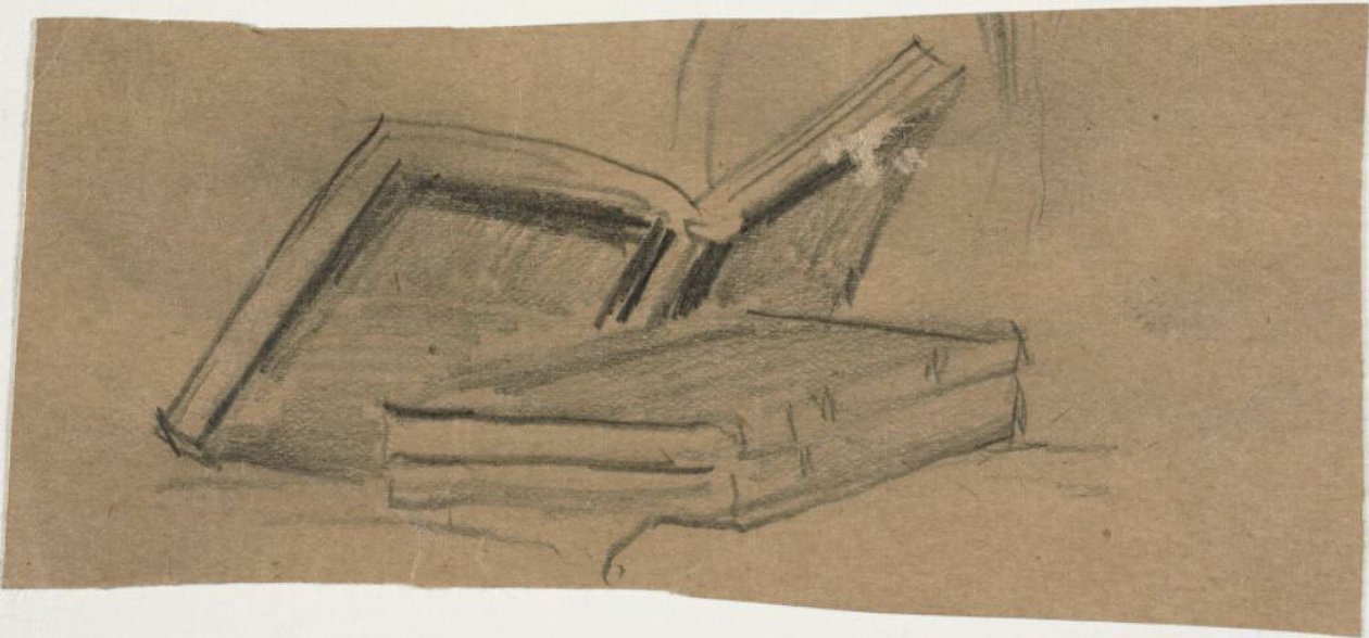 Esboço de dois livros de William Michael Harnett
