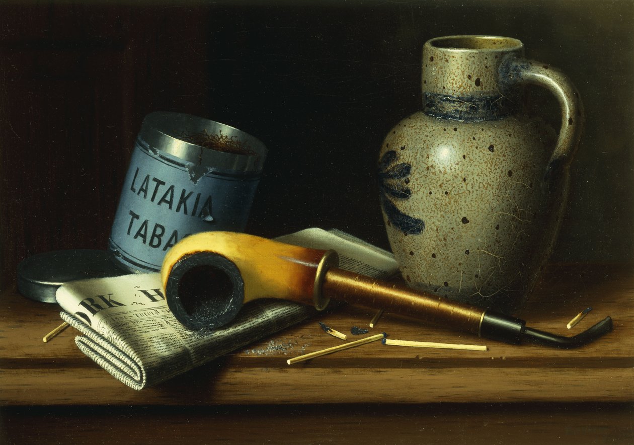 Ainda vida com cachimbo e tabaco, de William Michael Harnett