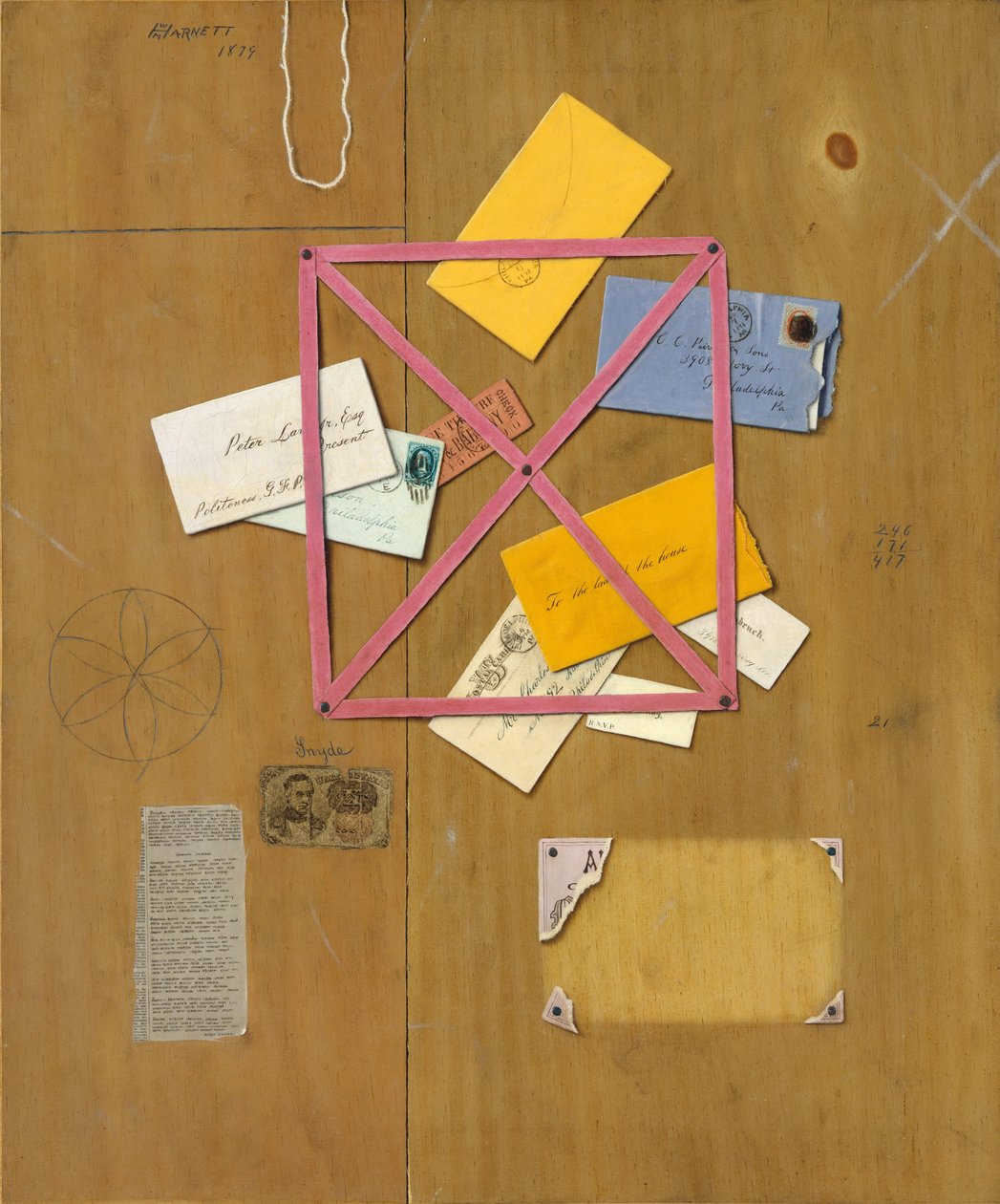 Os Artistas Letter Rack, 1879 de William Michael Harnett
