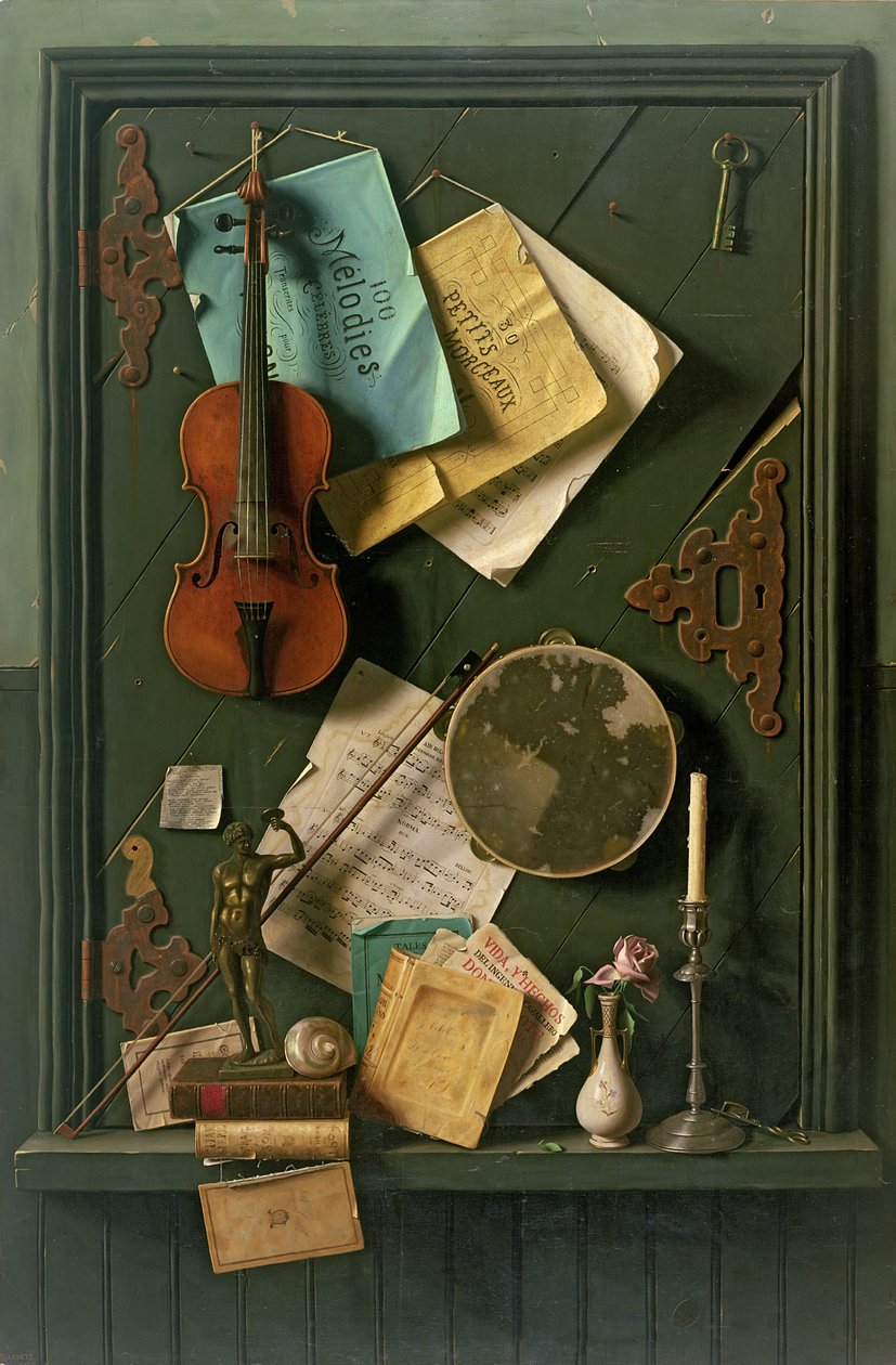 A velha porta do armário, 1889 de William Michael Harnett