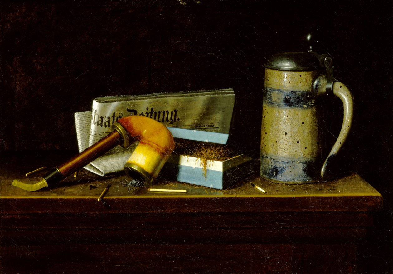 Com o "Staats Zeitung de William Michael Harnett