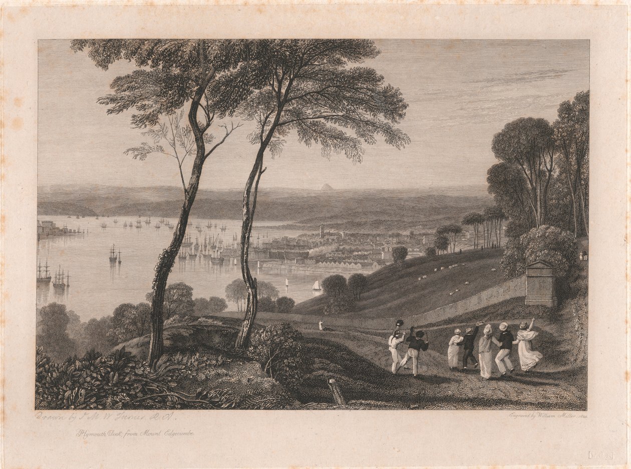 Plymouth Dock, de Mount Edgecumbe de William Miller