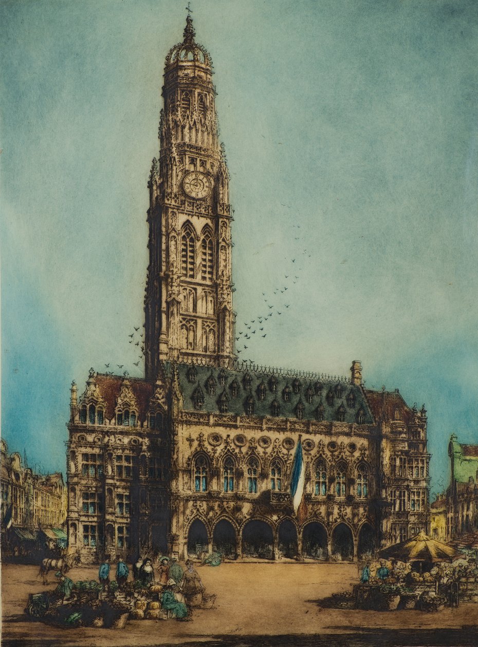 Câmara Municipal, Arras (gravura) de William Monk