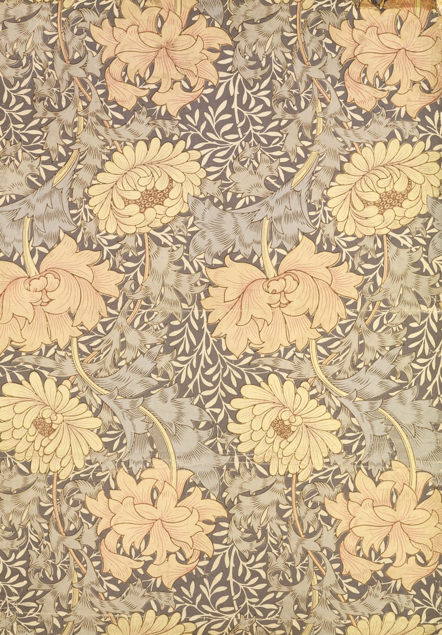 Design de papel de parede &39;Crisântemo&39;, 1876 de William Morris