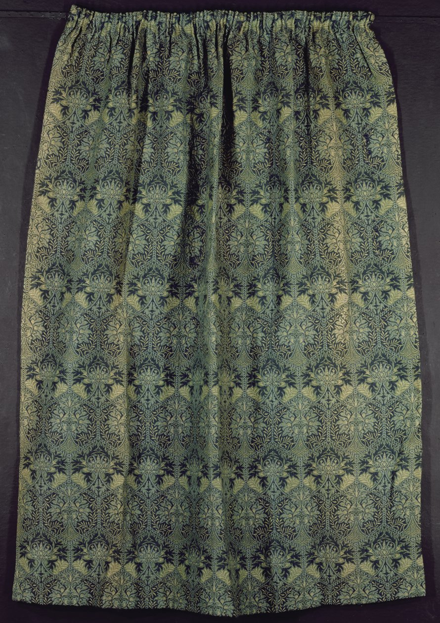 Cortina em design &39;favo de mel&39; (tapeçaria) de William Morris