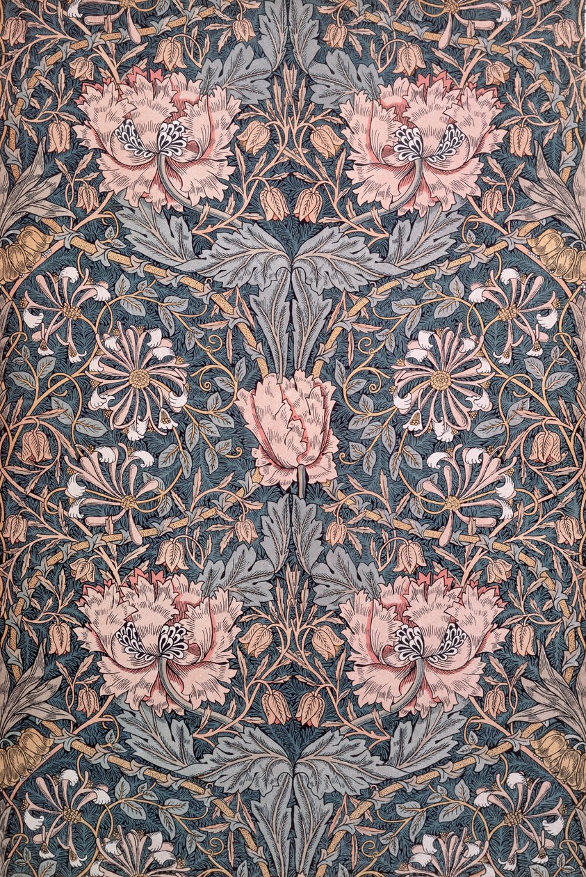 &39;Honeysuckle&39;, 1876 (algodão estampado) de William Morris