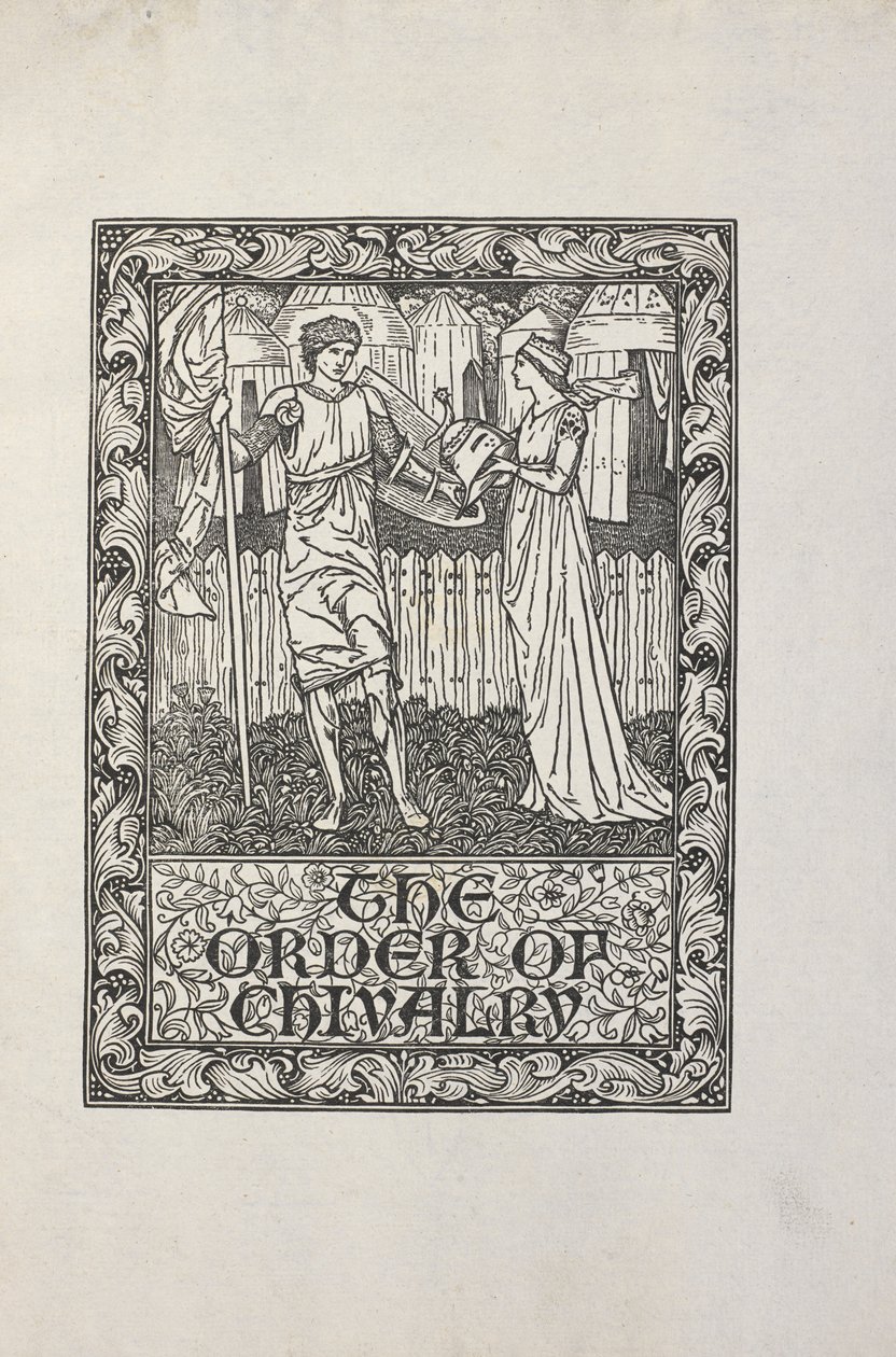 Ilustração de William Morris, para "The Order of Chivalry". de William Morris