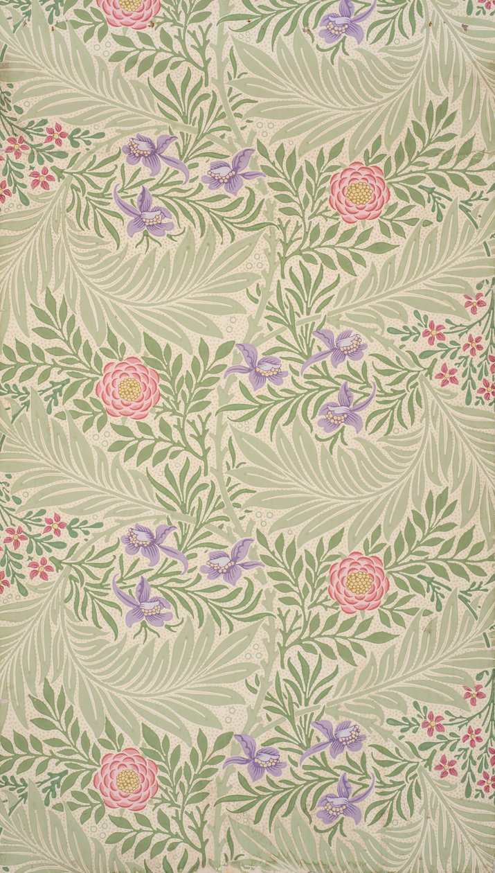 Esporão. Papel de parede, 1874. de William Morris