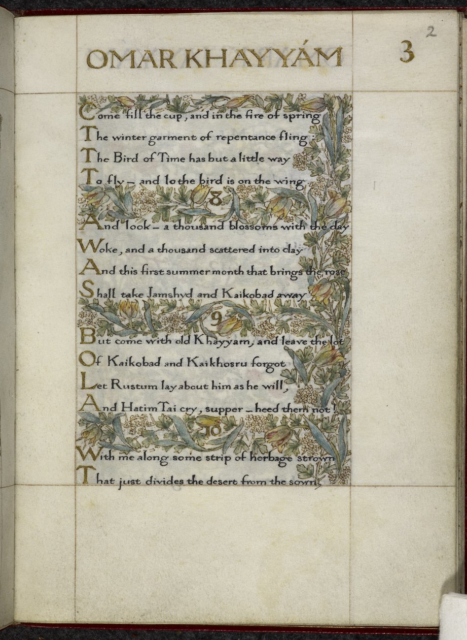 Rubaiyat de Omar Khayyam de William Morris