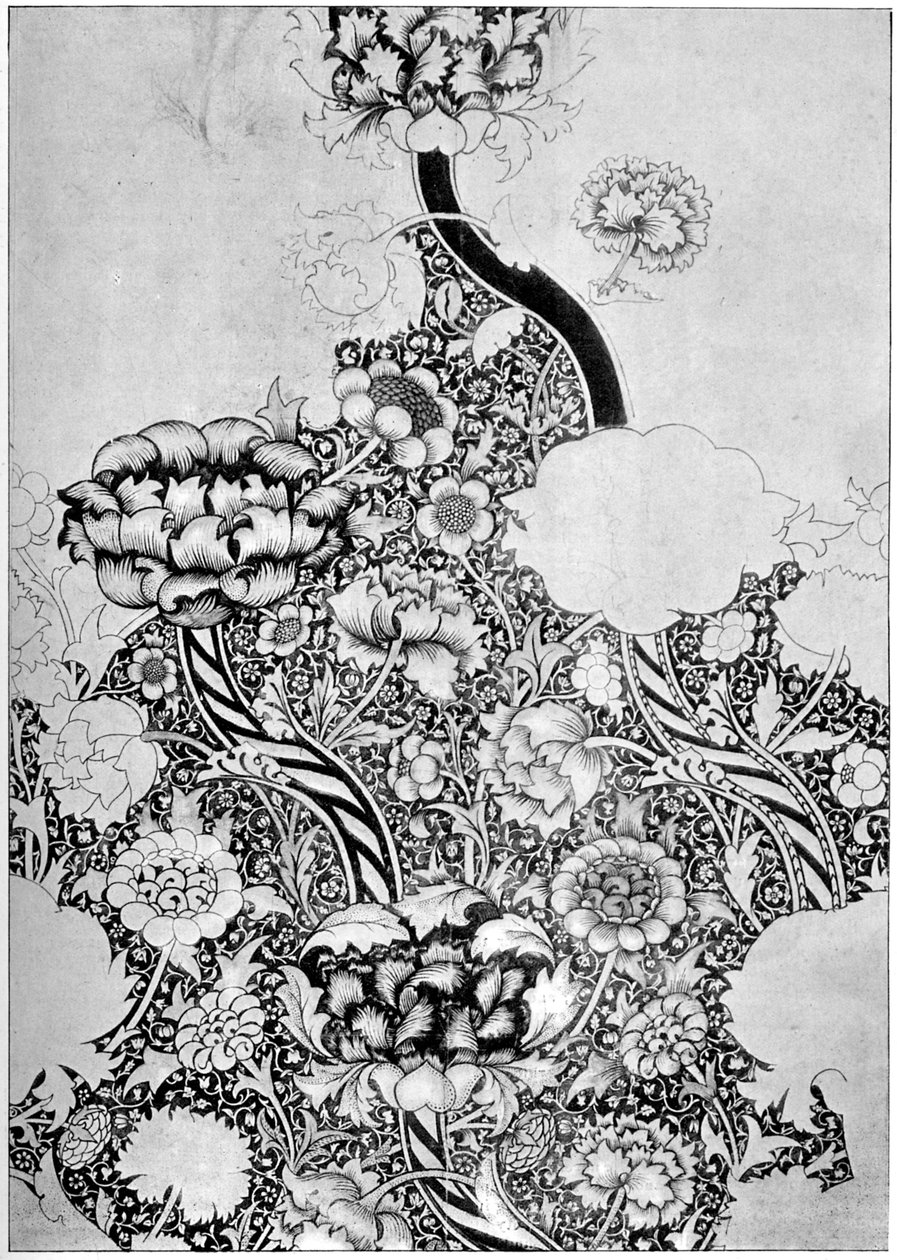 O padrão Wandle impresso em algodão, 1884 1934. de William Morris