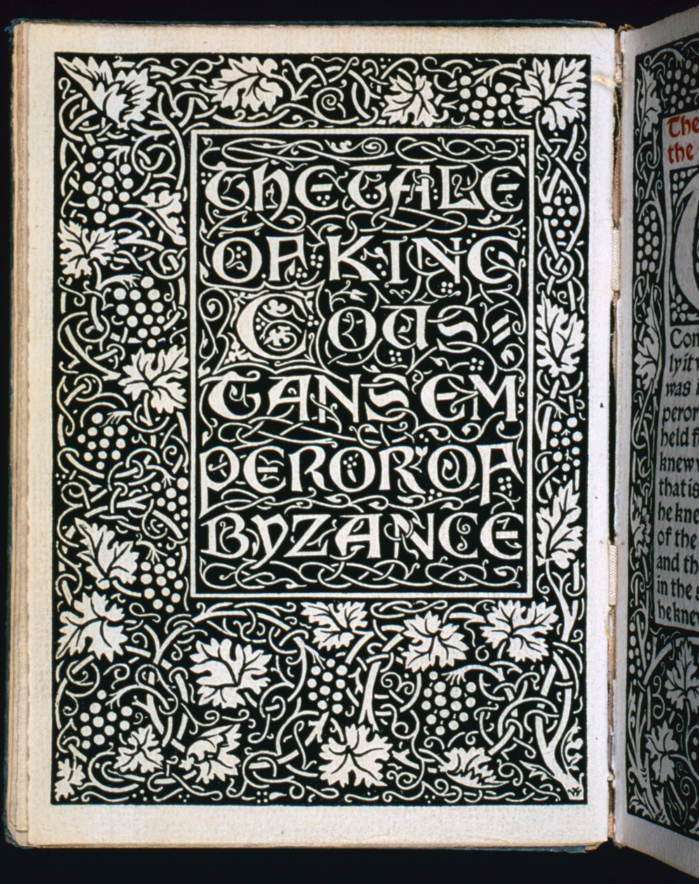 Página de título de The Tale of the Emperor, 1894 de William Morris