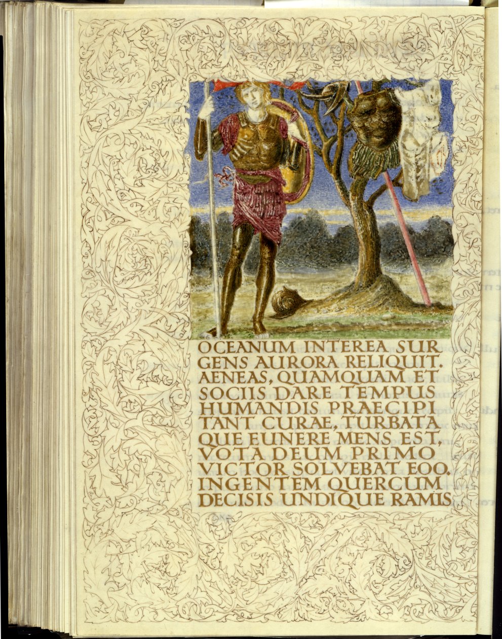 Vênus dando armadura a Enéias, abertura do Livro VIII da "Eneida" de Virgílio de William Morris
