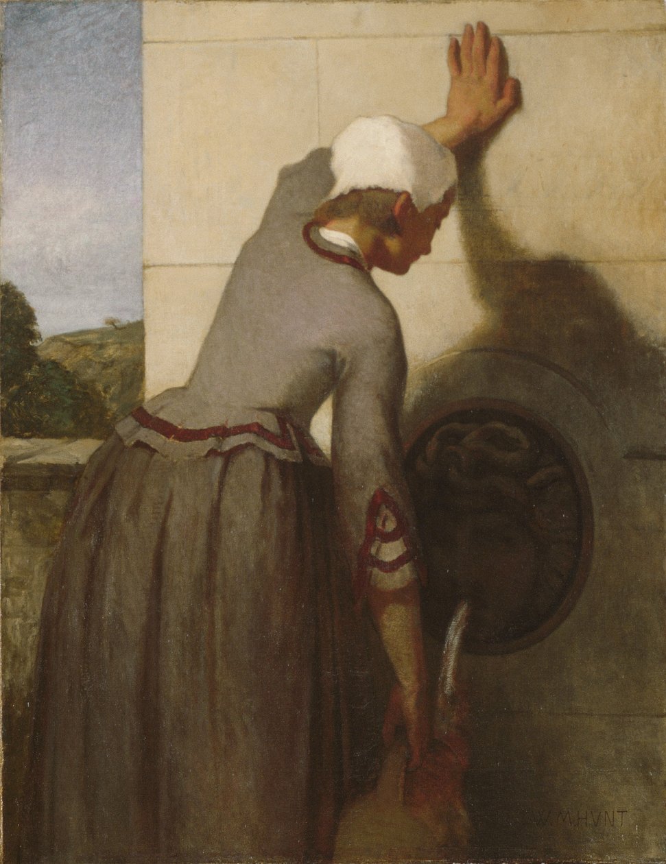 Rapariga na fonte de William Morris Hunt