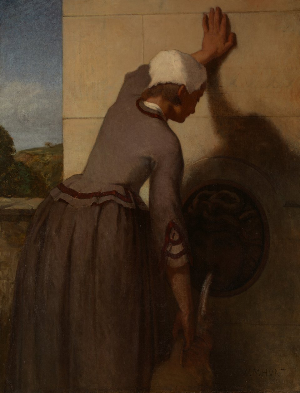 Rapariga na Fonte, 1852-54. de William Morris Hunt