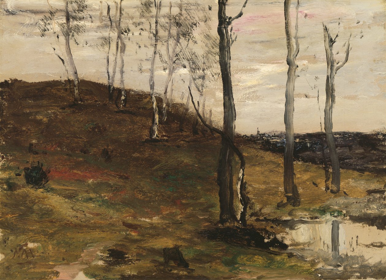 Encosta com árvores de William Morris Hunt