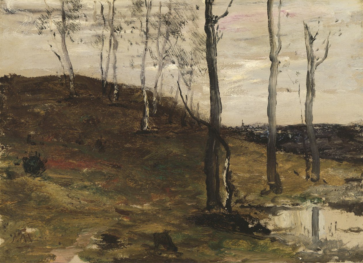Encosta com árvores de William Morris Hunt