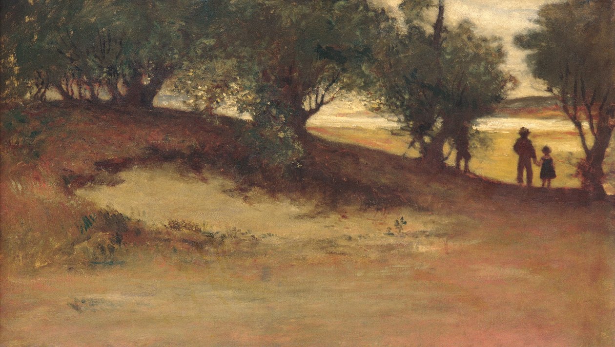 Banco de areia com salgueiros, magnólia de William Morris Hunt