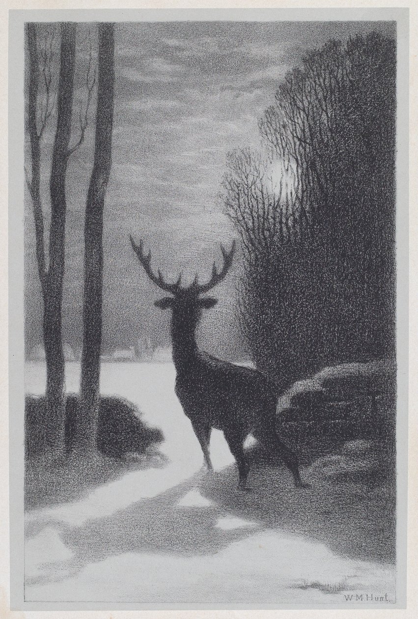 Veado ao luar de William Morris Hunt