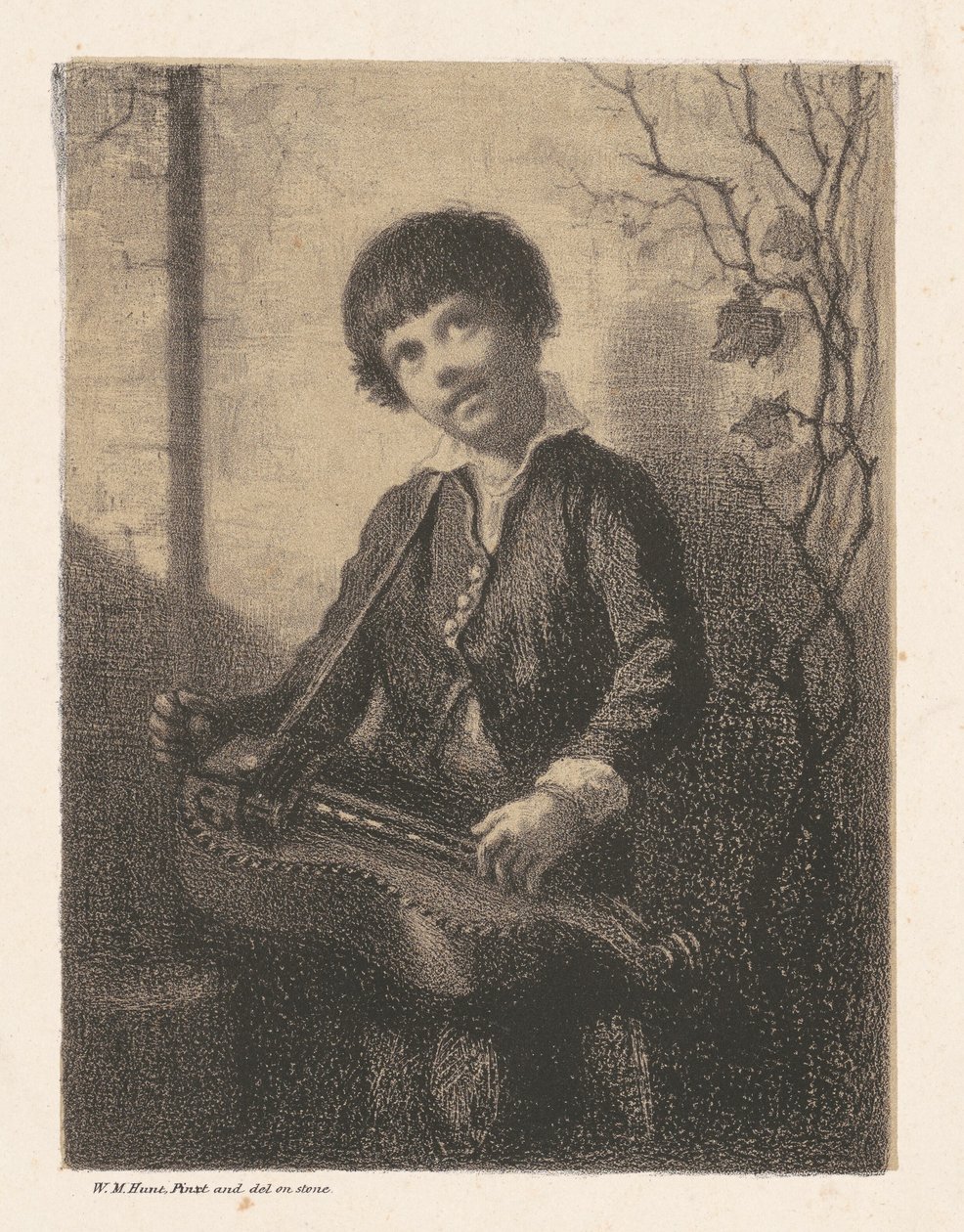 O menino do Hurdy-Gurdy de William Morris Hunt