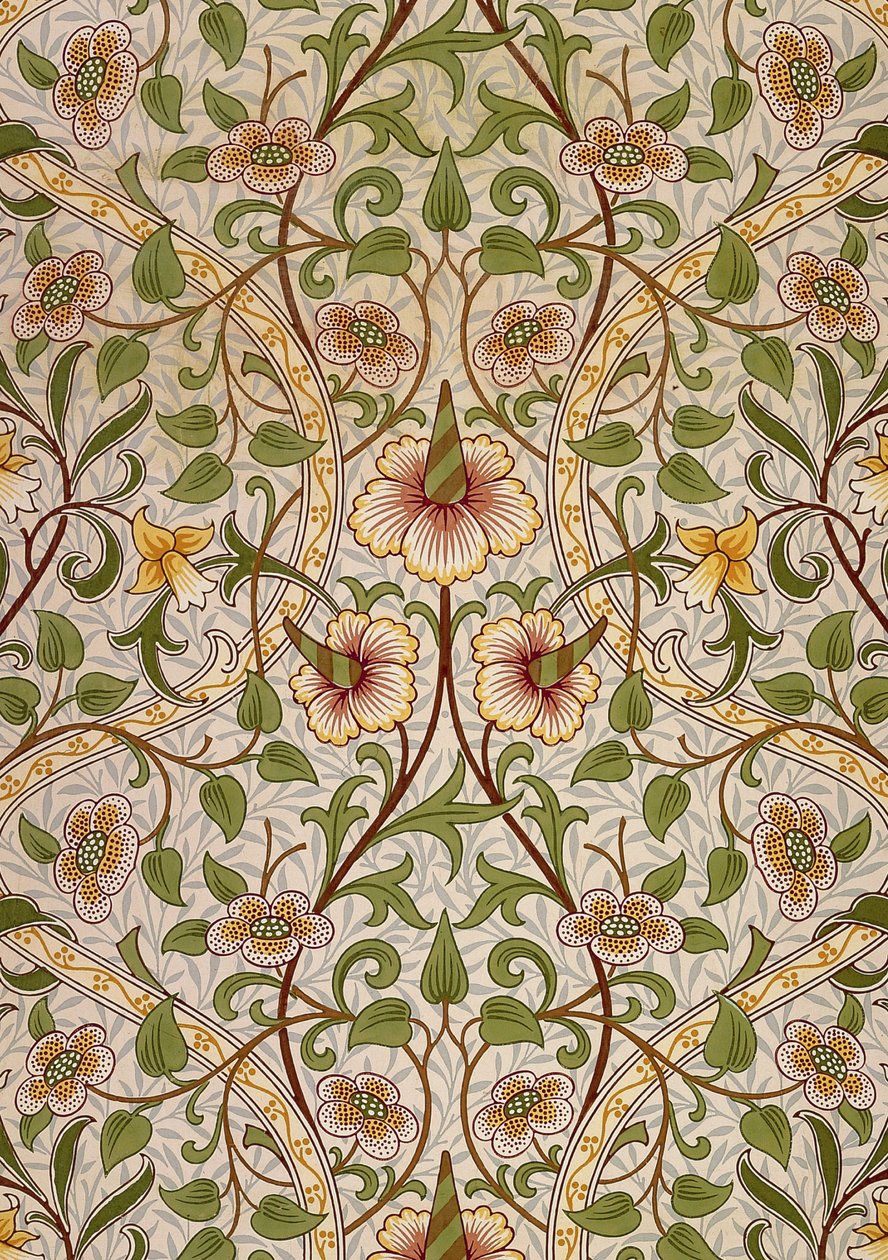 Tecido decorativo, 1876-1890. de William Morris Tapestry Works