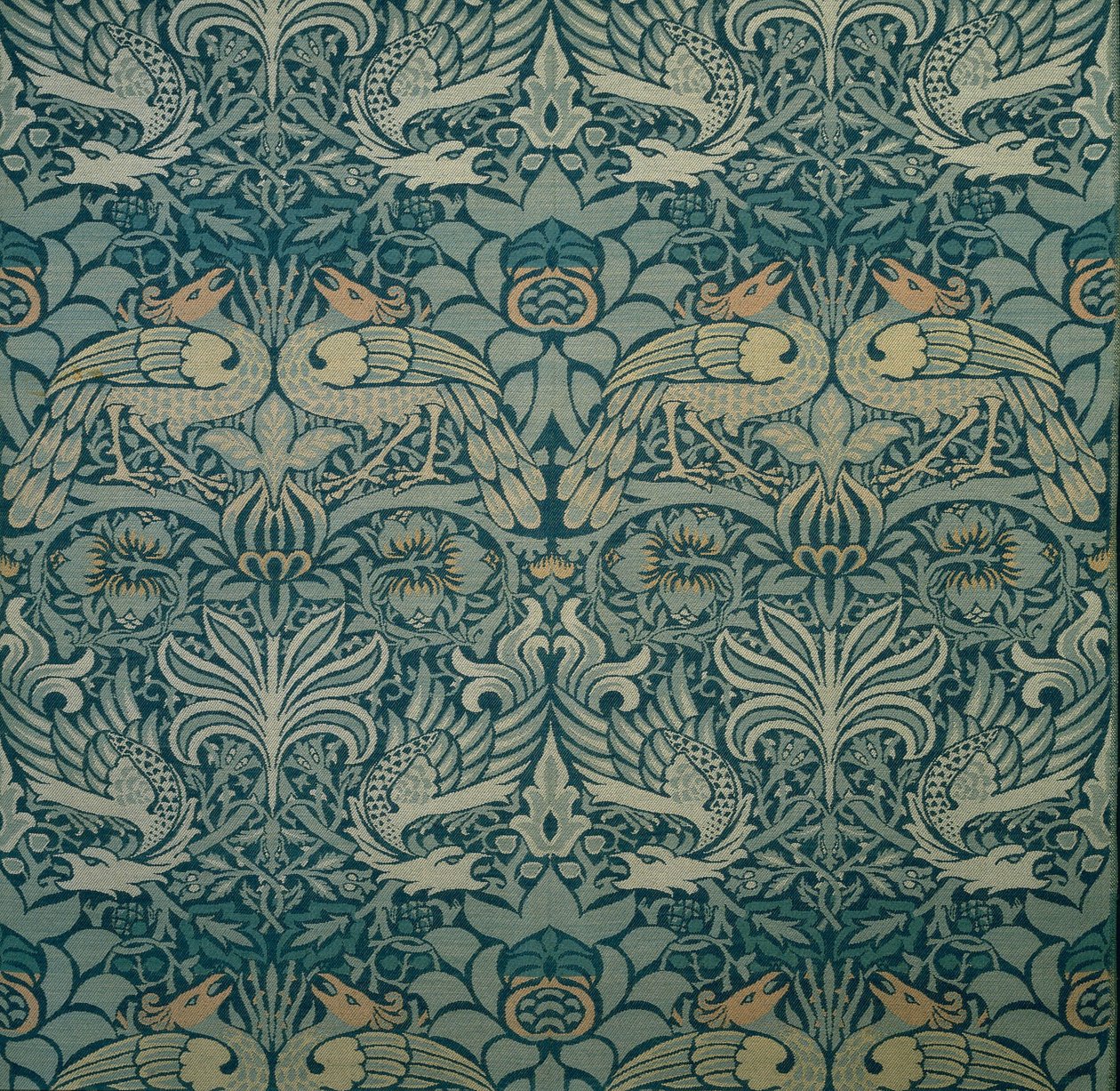 Tecido decorativo, 1876-1890. de William Morris Tapestry Works