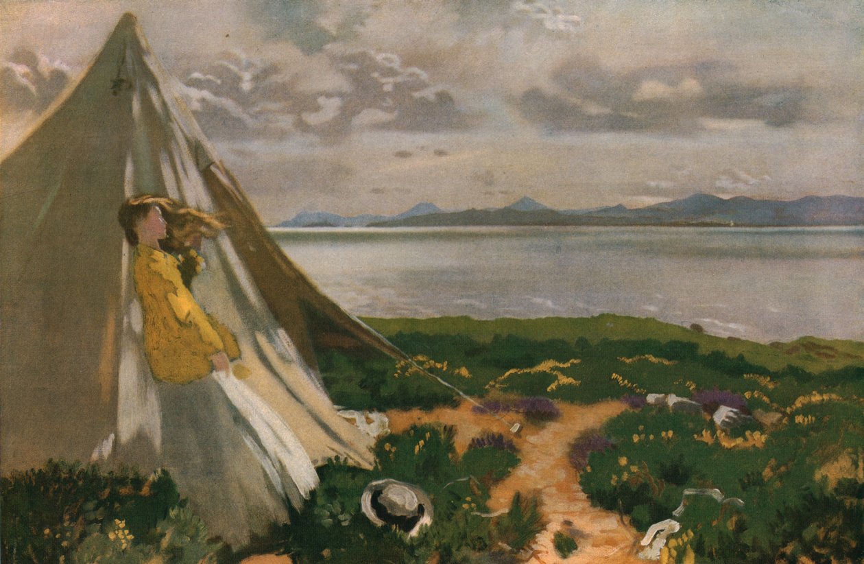 Um dia ventoso: Howth Head, início do século XX, c1930. de William Newenham Montague Orpen
