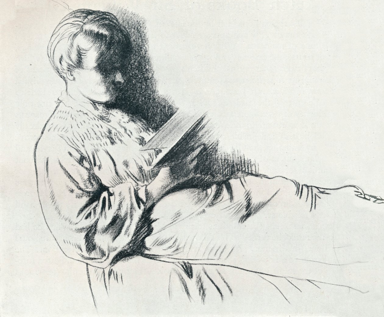 Desenho em sanguine, século c20th 1932 de William Newenham Montague Orpen