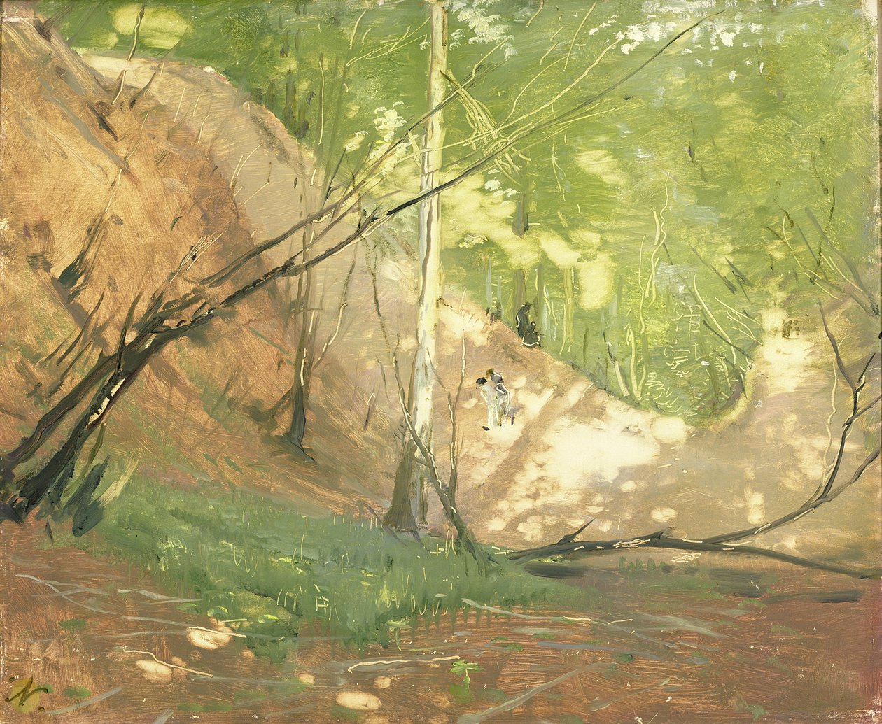 A Glade Near Midhurst (óleo sobre tela) de William Nicholson