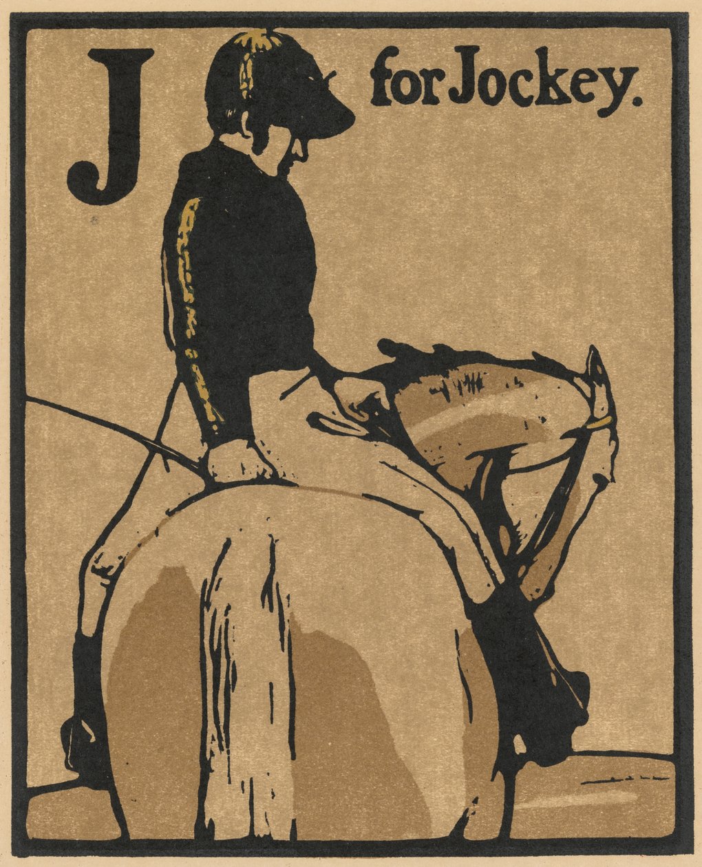 Um Almanaque de Doze Esportes: J para Jockey de William Nicholson