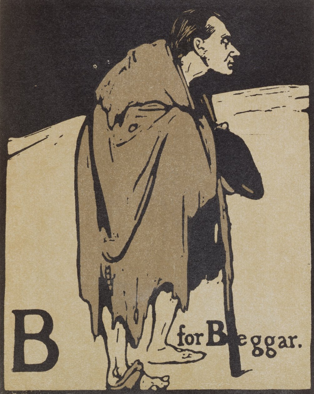 B de Beggar, ilustração de 