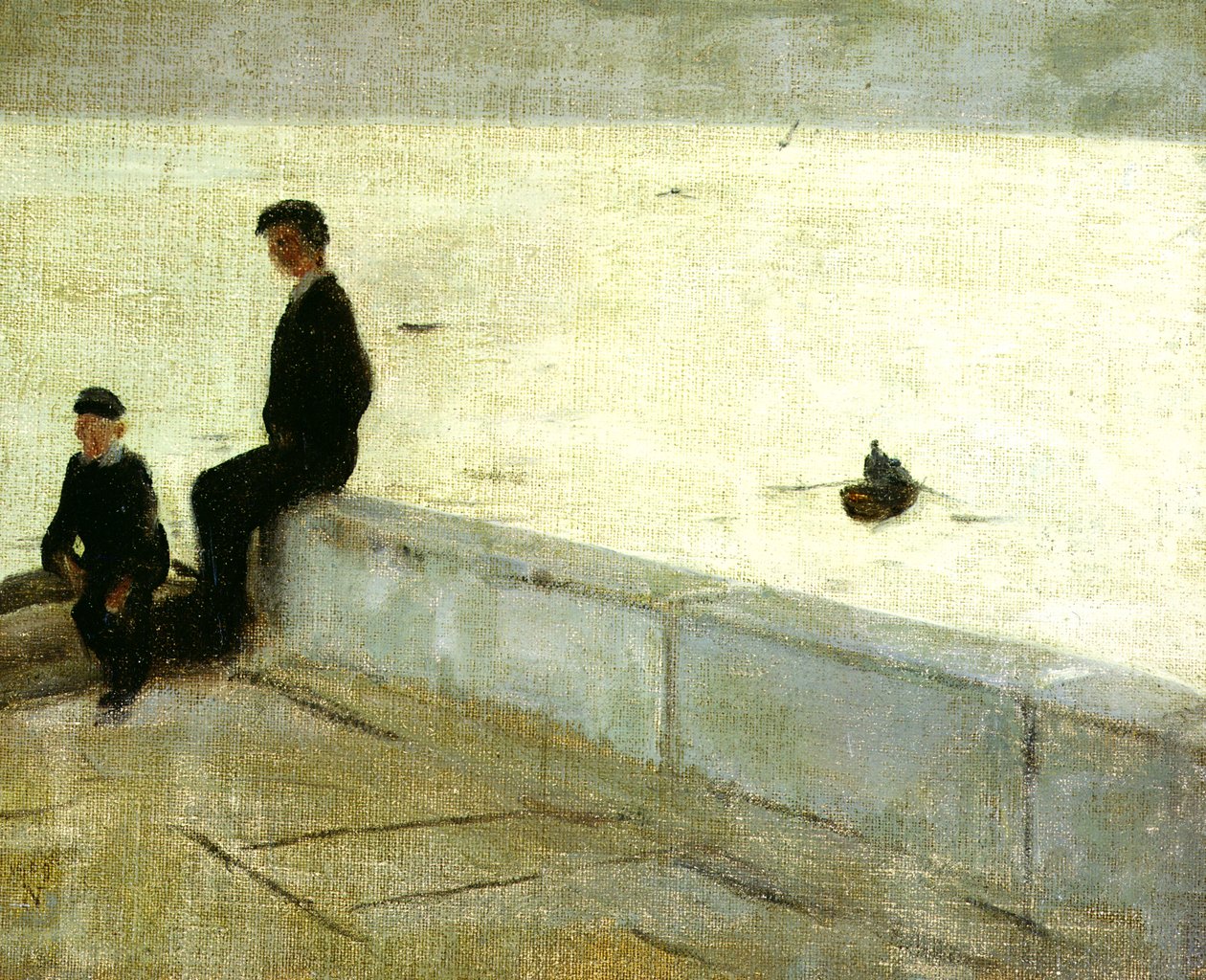 Meninos em um cais de William Nicholson