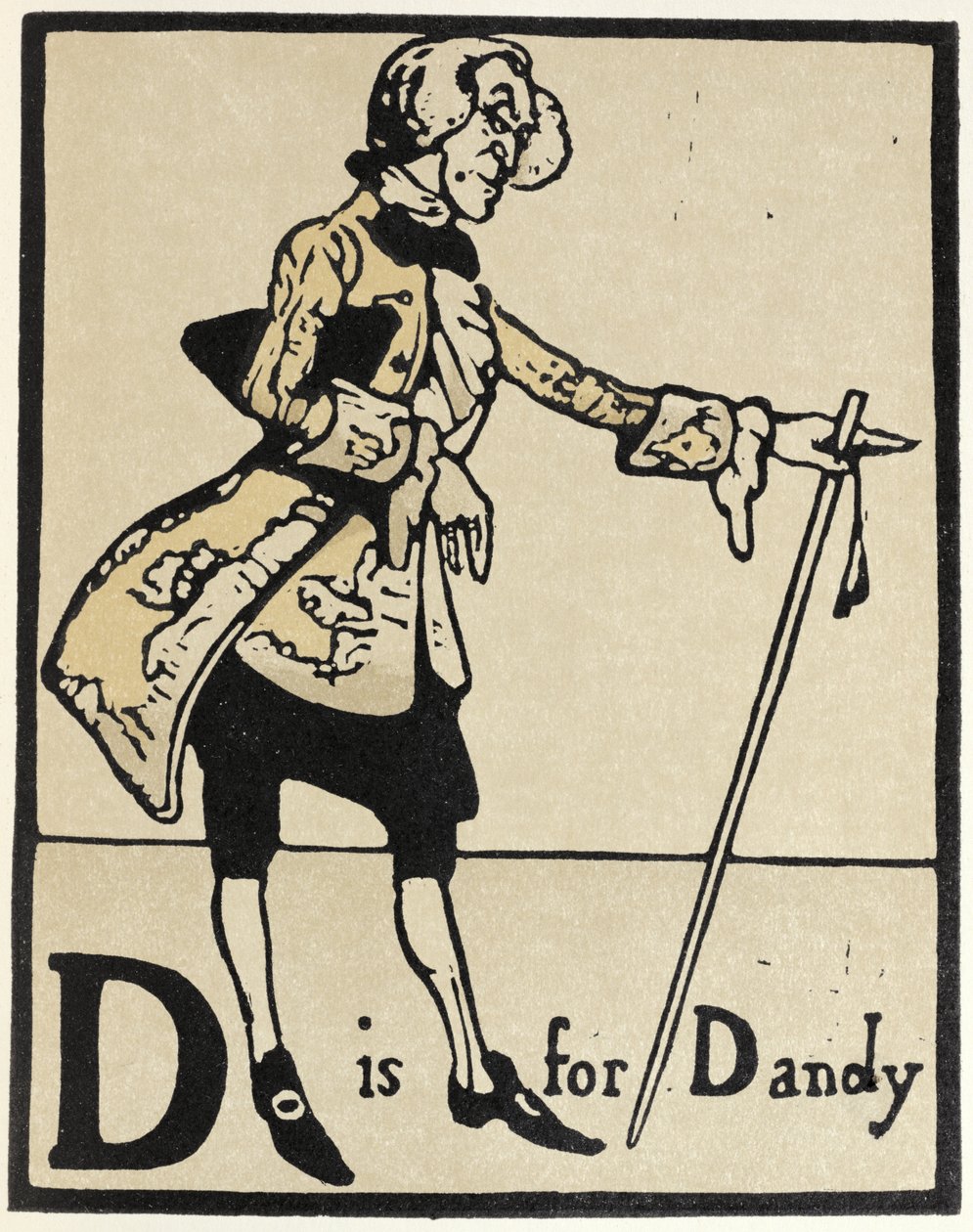 D é de Dandy, ilustração de 