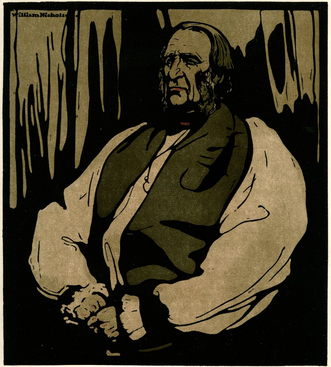 Dr Temple, O Arcebispo de Canterbury, c.1898 (chromolitho) de William Nicholson