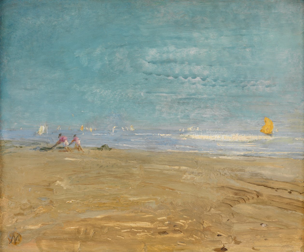 Fim da Época, Sirocco: O Lido (óleo sobre painel) de William Nicholson