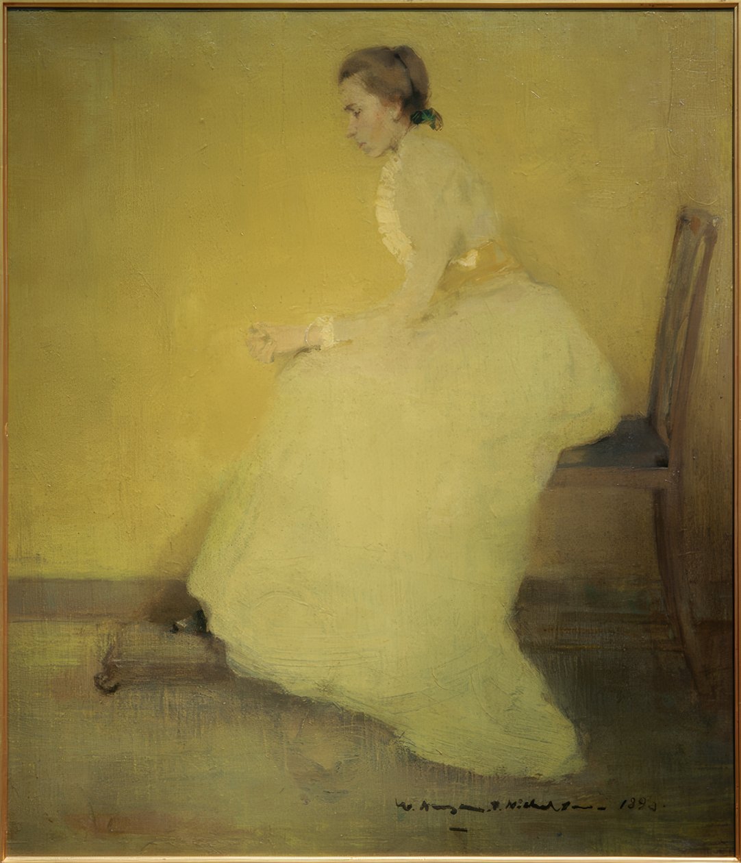 Mulher de amarelo de William Nicholson
