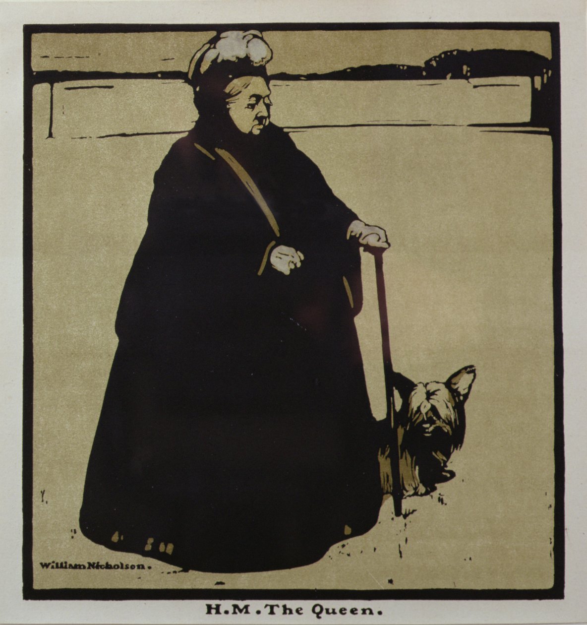 H.M. A Rainha (cor litho) de William Nicholson